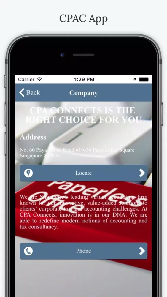 Capturas de tela do CPAC App