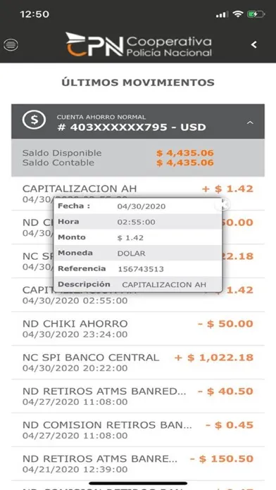 Capturas de tela do CPN Móvil