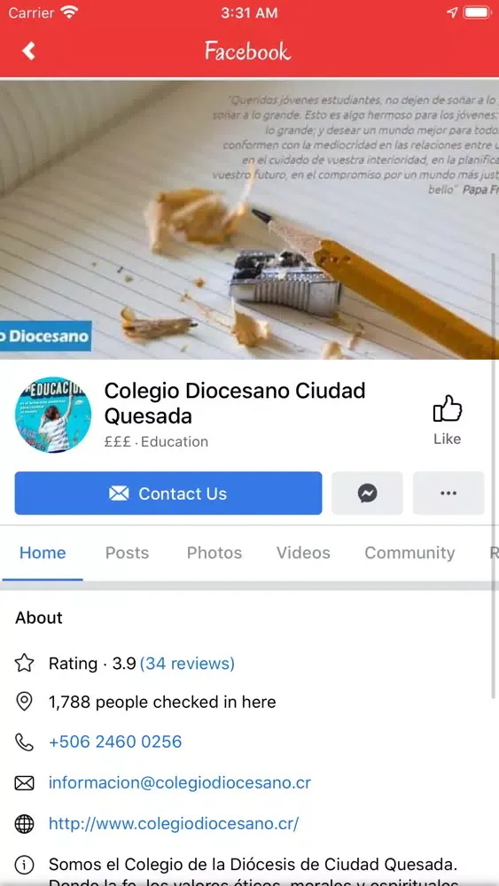 Ảnh chụp màn hình của COLEGIO DIOCESANO APP