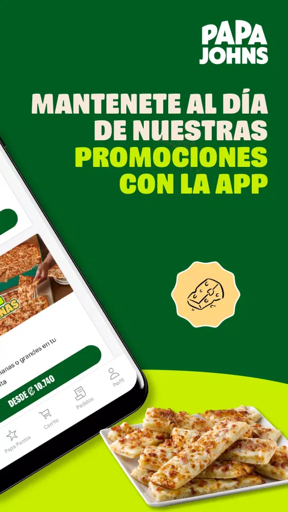 Screenshot di Papa John's Costa Rica