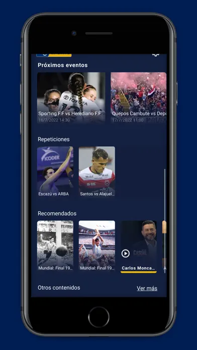 Screenshot di Tigo Sports Costa Rica