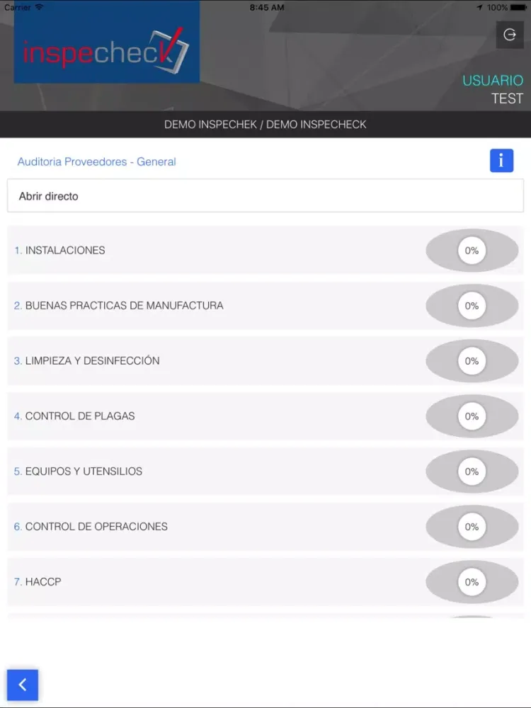 Inspecheck iPad  স্ক্রিনশট