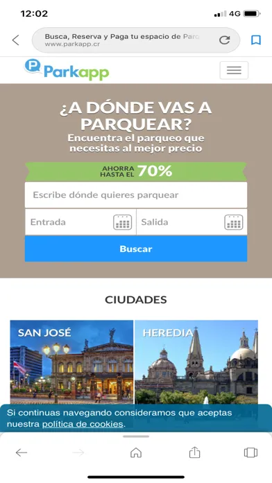 Parkapp Costa Rica Screenshots