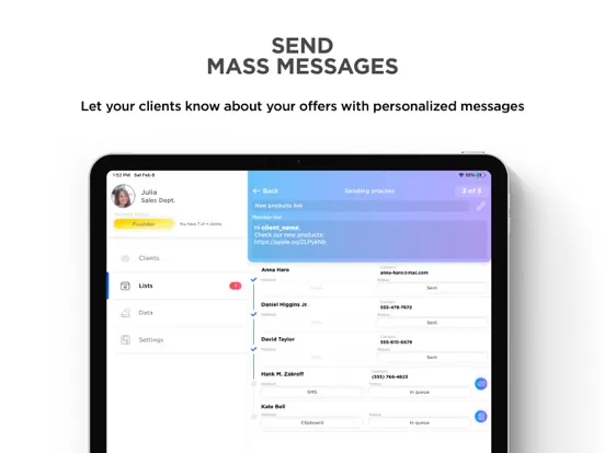 Clients — CRM mobile, personal iPad  স্ক্রিনশট