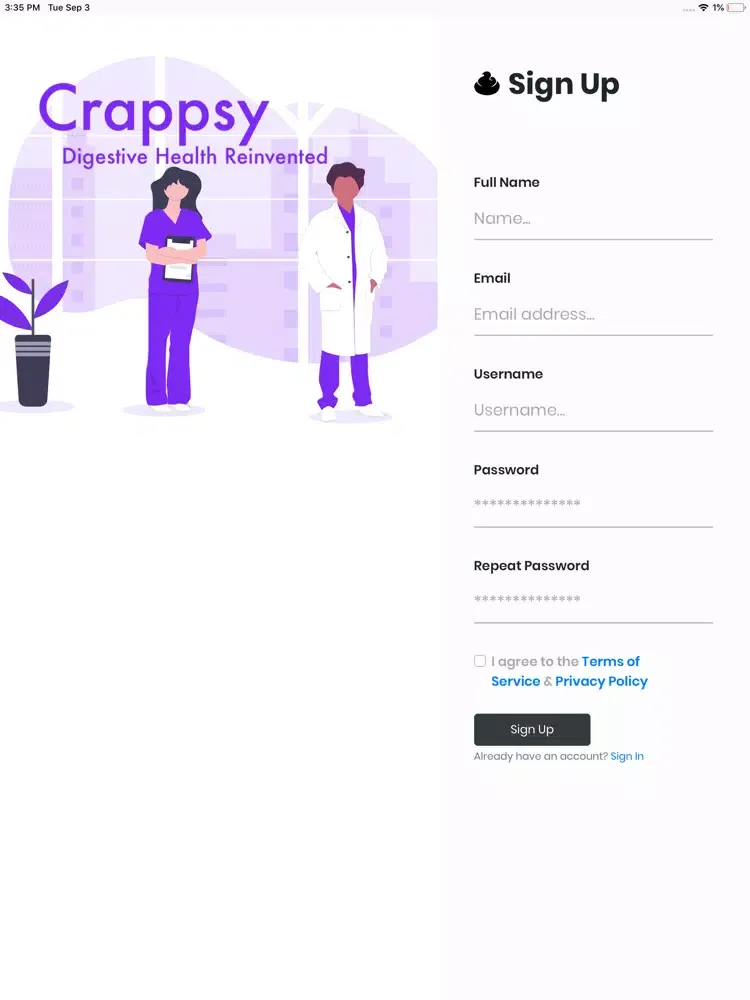 Crappsy: AI Digestive Health iPad 应用截图
