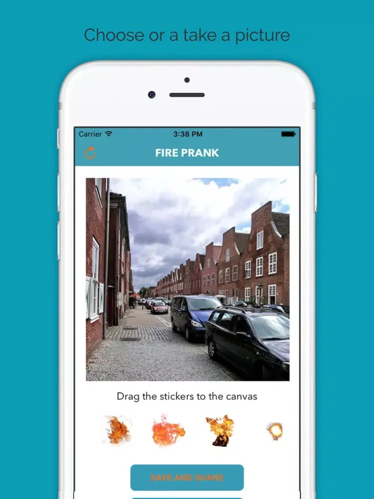 Tangkapan skrin Fire Prank - Set your pictures on fire and prank your friends! iPad 