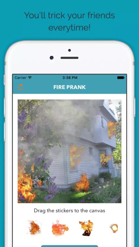 Tangkapan skrin Fire Prank - Set your pictures on fire and prank your friends!
