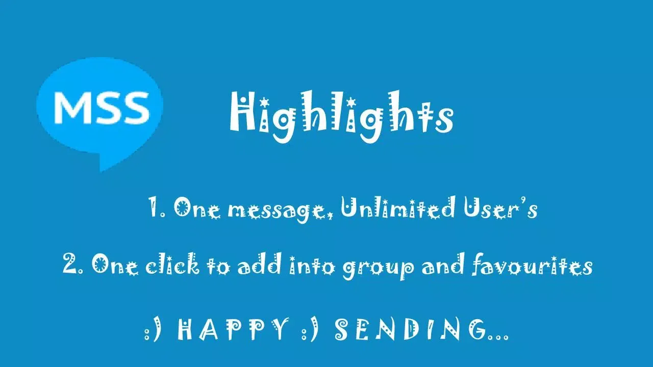 Multi SMS Sender (MSS) Screenshots