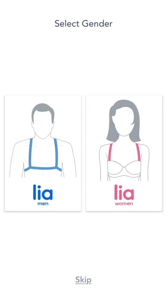 Ảnh chụp màn hình của Lia Posture Trainer