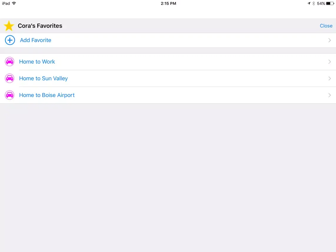 Ảnh chụp màn hình của Idaho 511 iPad 