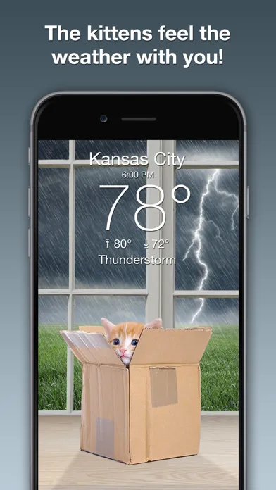 Zrzuty ekranu Weather Kitty: Weather + Radar