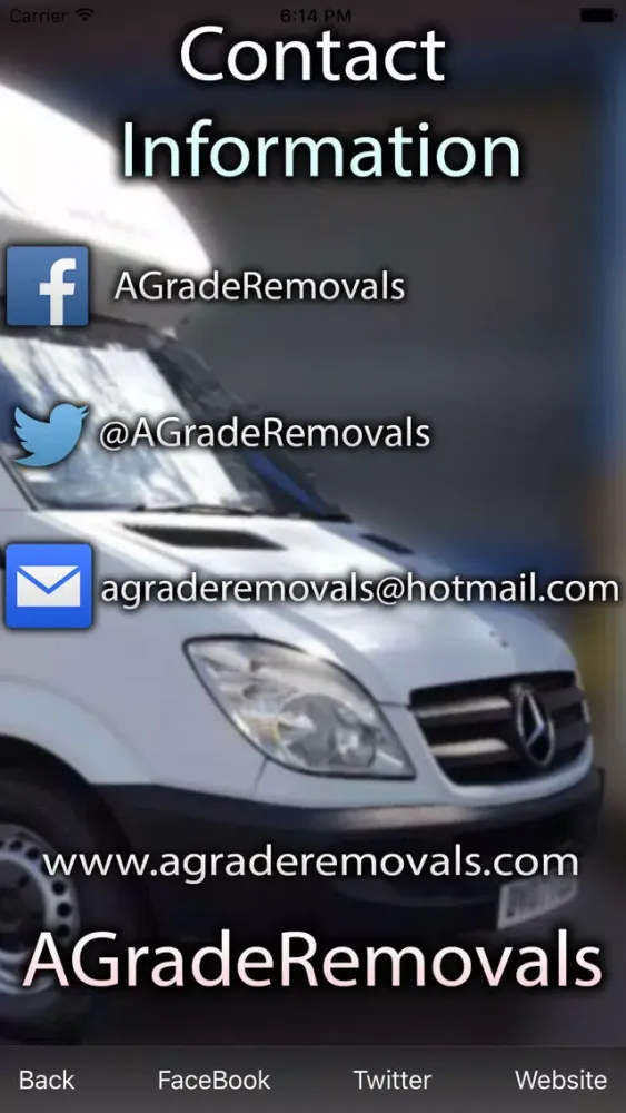 Zrzuty ekranu AGradeRemovals