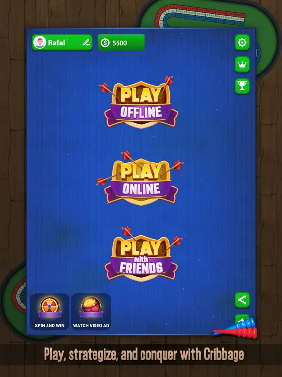 Cribbage+ iPad  स्क्रीनशॉट