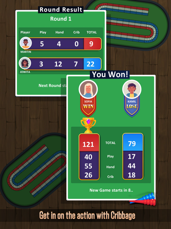 Cribbage+ iPad  스크린샷