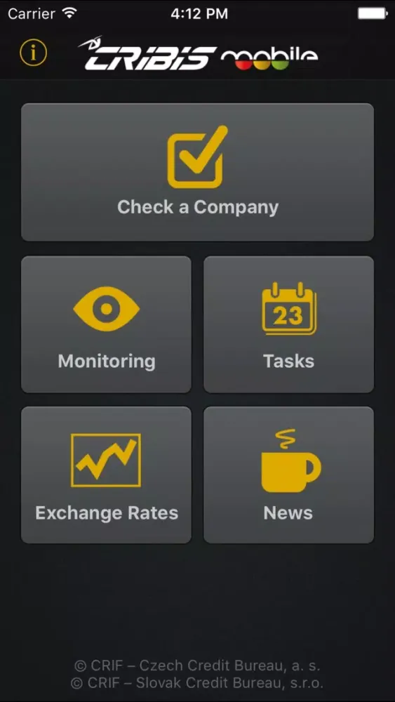 Cribis Mobile Screenshots