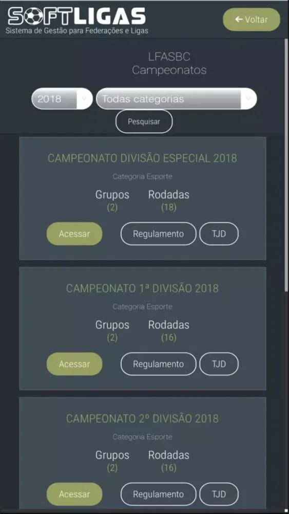 SoftLigas Screenshots