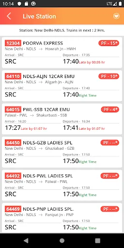 National Train Enquiry System Screenshots
