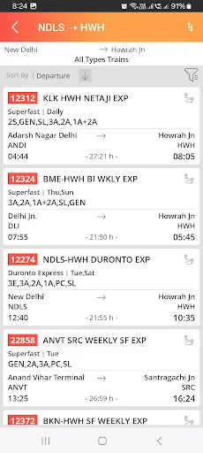 National Train Enquiry System Screenshots