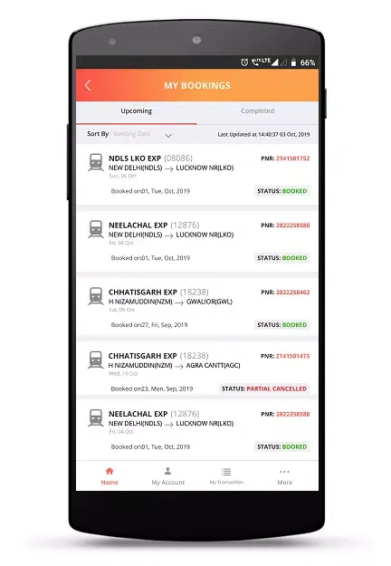 IRCTC Rail Connect-RAIL SARTHI Screenshots