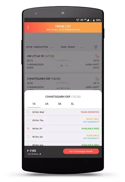 IRCTC Rail Connect-RAIL SARTHI Screenshots