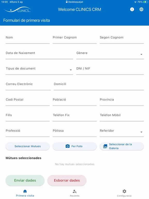 Captures d'écran de Welcome CLINICS CRM iPad 