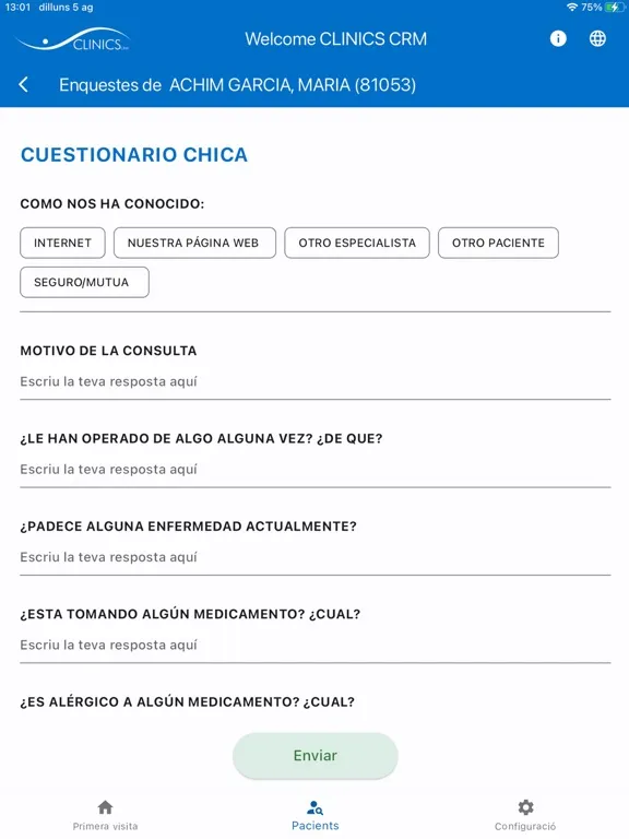 Captures d'écran de Welcome CLINICS CRM iPad 