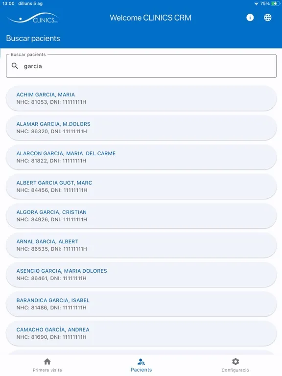 Captures d'écran de Welcome CLINICS CRM iPad 