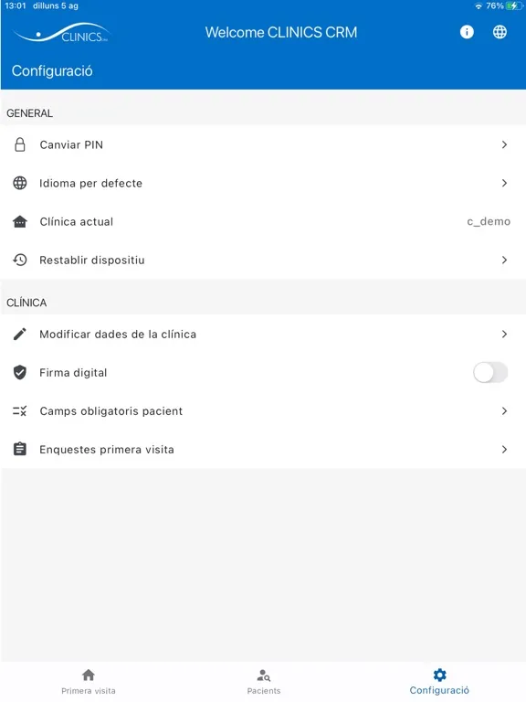 Captures d'écran de Welcome CLINICS CRM iPad 