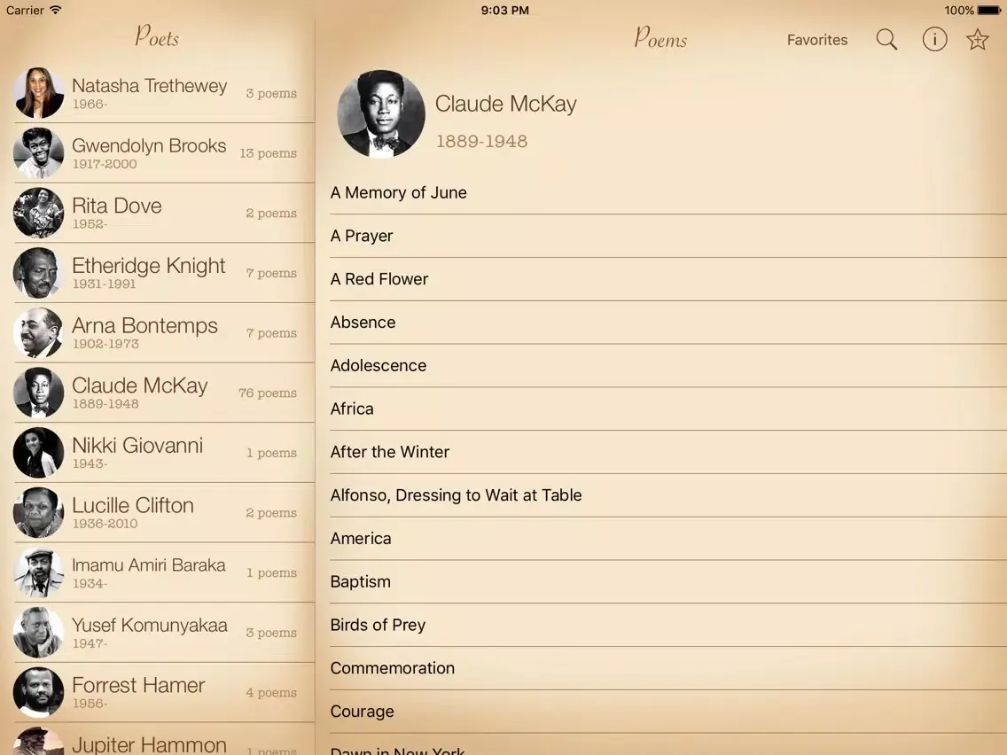 Скриншоты African American Poetry iPad 