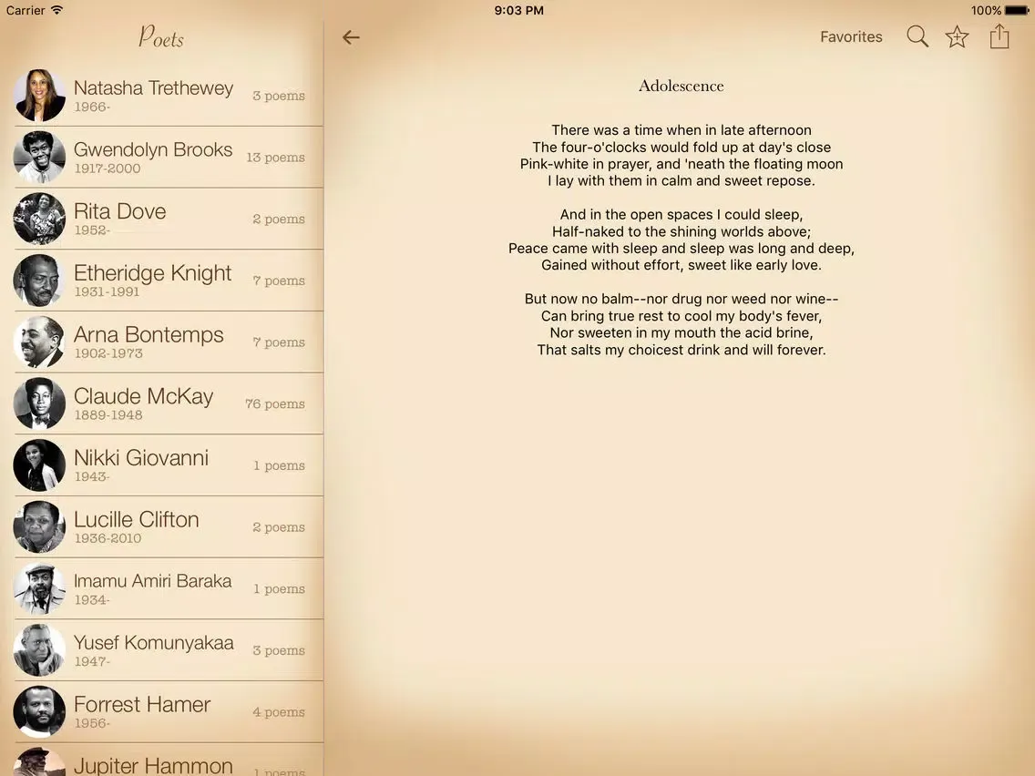 Скриншоты African American Poetry iPad 