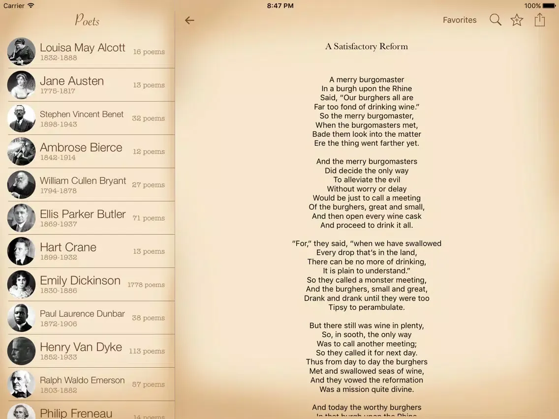 English Poetry iPad 應用截圖