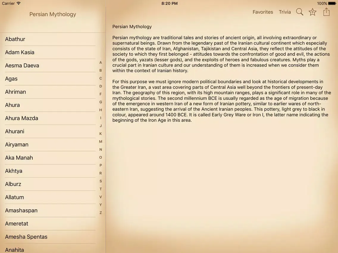 Mythology - Persian Edition iPad  سکرین شاٹس