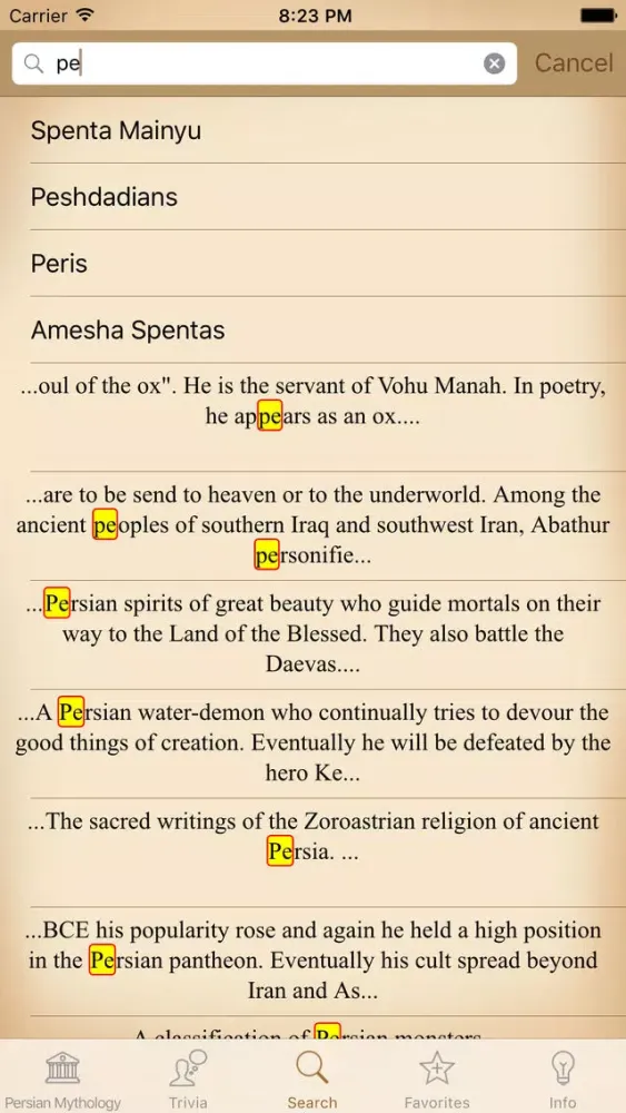 Mythology - Persian Edition سکرین شاٹس