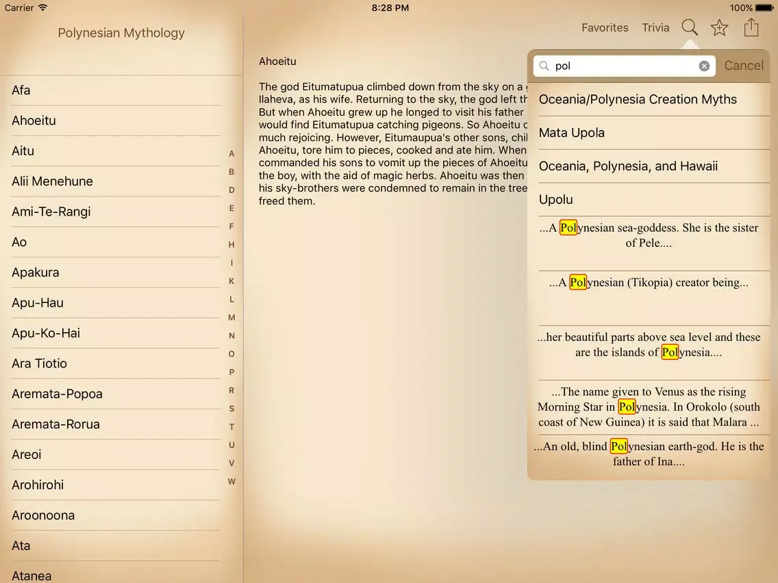 Captures d'écran de Mythology - Polynesian Edition iPad 