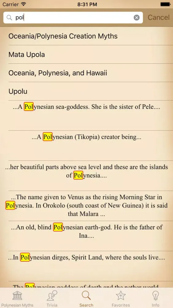 Captures d'écran de Mythology - Polynesian Edition