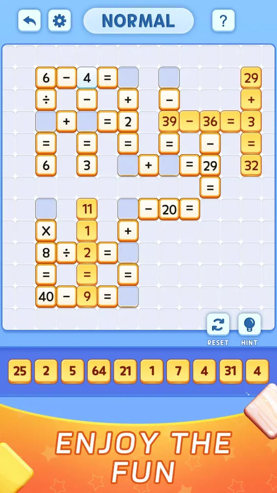 Tangkapan skrin Math Cross Fun: Math Crossword