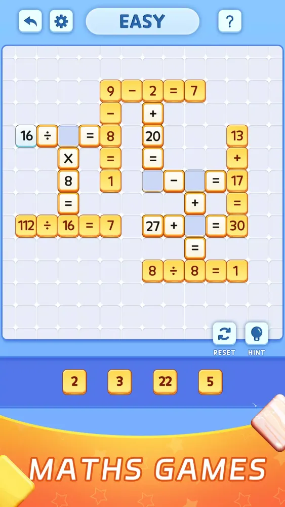 Tangkapan skrin Math Cross Fun: Math Crossword