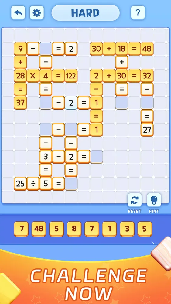 Tangkapan skrin Math Cross Fun: Math Crossword