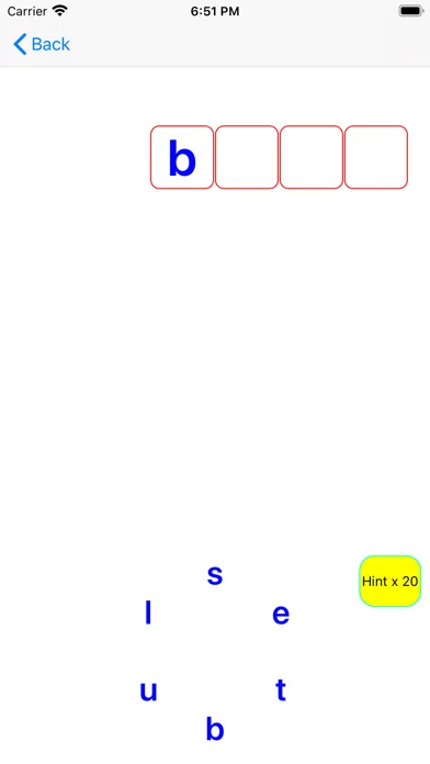 Capturas de tela do Expanding crossword puzzle