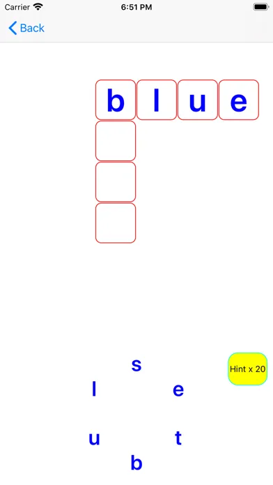 Capturas de tela do Expanding crossword puzzle
