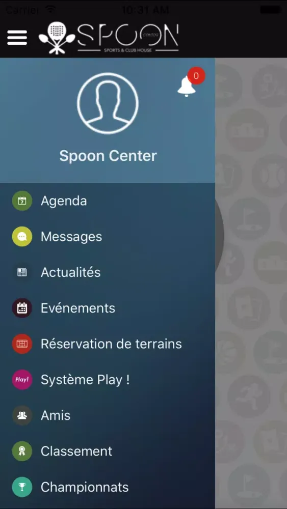 Tangkapan skrin Spoon Center
