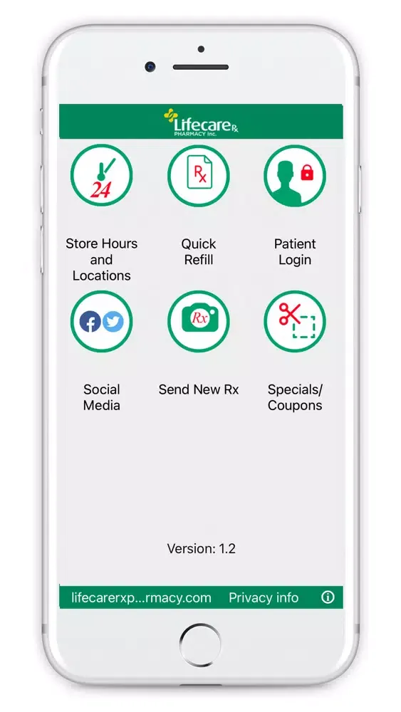 Zrzuty ekranu Life Care Rx Pharmacy