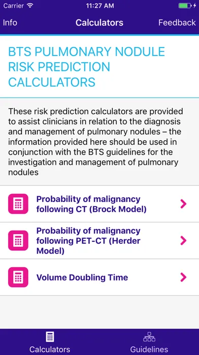 Capturas de pantalla de Pulmonary Nodule Risk