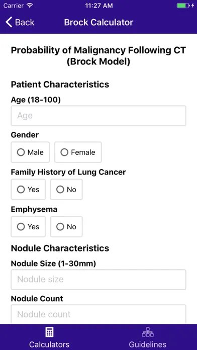 Capturas de pantalla de Pulmonary Nodule Risk