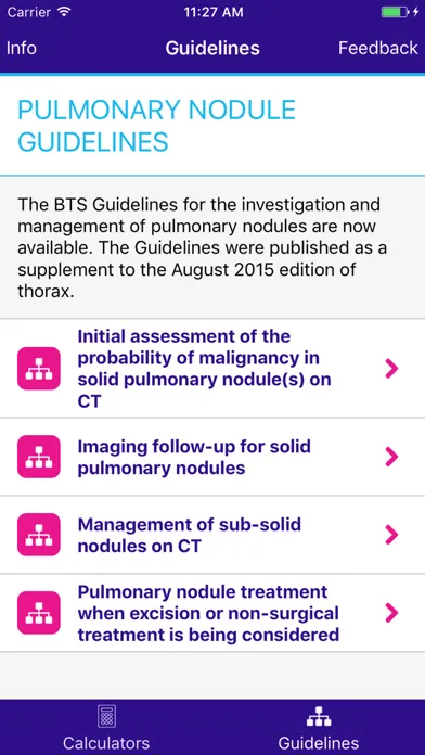 Capturas de pantalla de Pulmonary Nodule Risk