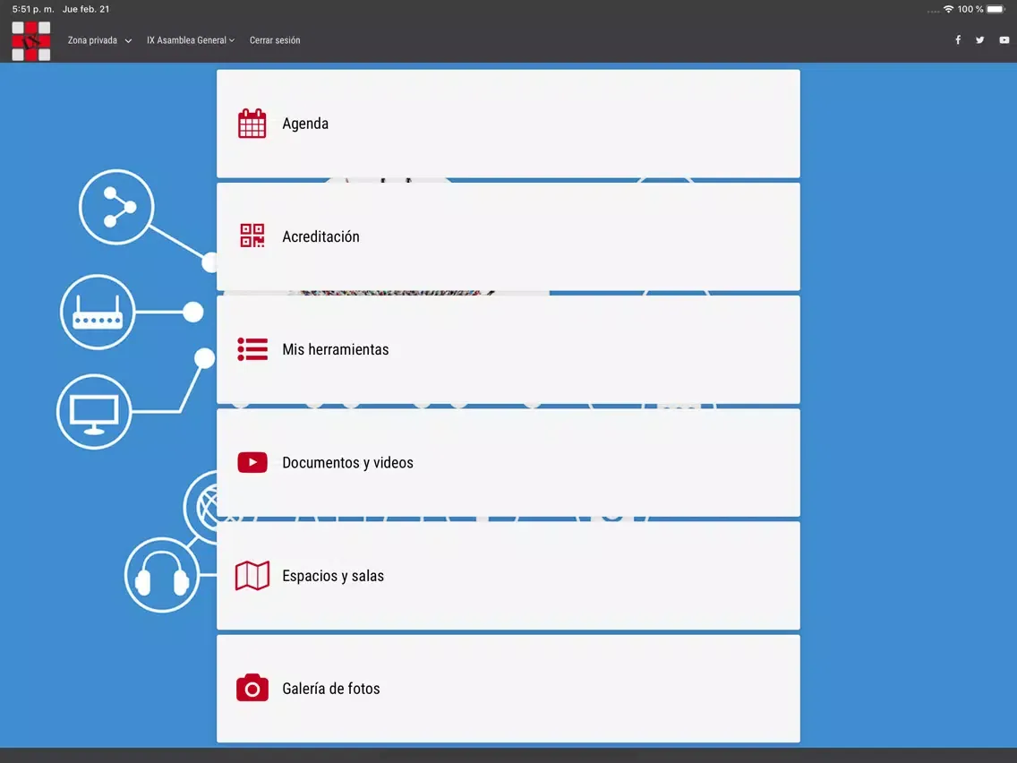 IX Asamblea General CRE iPad  Screenshots