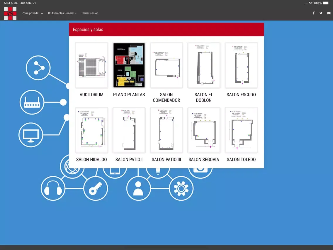 IX Asamblea General CRE iPad  Screenshots