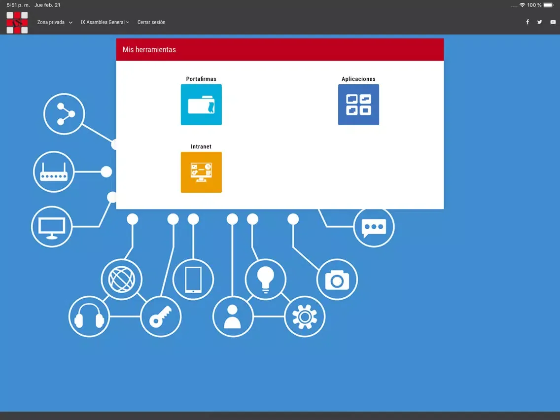 IX Asamblea General CRE iPad  Screenshots