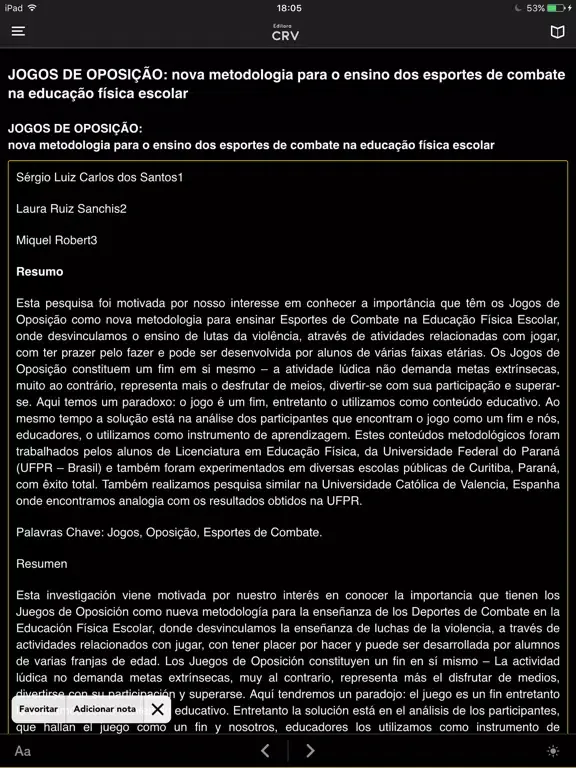 Скриншоты Editora CRV iPad 