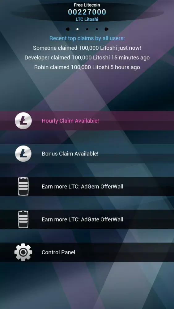 Litecoin Giveaway Screenshots